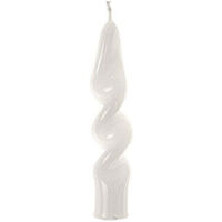 Candela "New Fiamma" colore bianco, modello lucido da h 29 cm