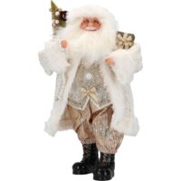 Babbo Natale decorativo color crema con regali decorazione natalizia -61 cm