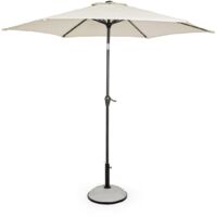 Ombrellone palo centrale "Kalife" in alluminio verniciato a polvere per giardino e balcone Ø 270 cm -Ecrù
