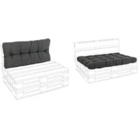 Set Cuscini Per Pallet Bielik - 3 Pezzi Impermeabili - 120x80 Cm - Per Divani Da Esterno - Colore Beige Chiaro