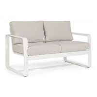 Divano per esterno due posti Bianco MERRIGAN 134x78x h84 cm
