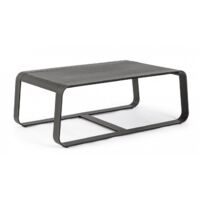 Tavolino basso da aperitivo Merrigan da esterno e giardino in alluminio -Antracite