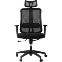 Sedia da ufficio ergonomica "Copenaghen" in tessuto traspirante con ruote -Grigio