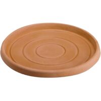 Sottovaso per vaso tondo in resina decorazione per fiori e piante "Made in Italy" -Ø 36.5 per vaso Ø 60 cm / Antracite