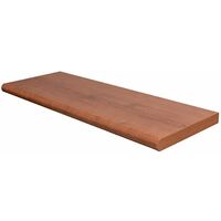 Mensola da muro sospesa in legno con bordo arrotondato fissaggio con  tasselli a scomparsa / Rovere Grigio / 60 x 20 x 1.8 cm