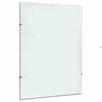 Cornice a giorno espositore porta foto e documenti da parete con lastra in Crilex e supporto in MDF -18 x 24 cm