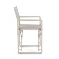 Sedia da regista "Konnor" struttura in alluminio, seduta in textilene, ideale per giardino -Rastin