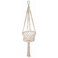 Porta vaso decorativo per interno ed esterno in macramè appendibile h 45 cm
