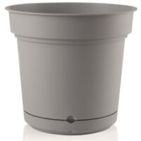 Vaso tondo con sottovaso "Hydral Element" per fiori e piante -23 cm / Scarlett