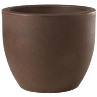 Vaso tondo "Ares" in plastica da esterno per piante e fiori -30 cm / Antracite