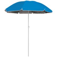 Ombrellone da mare con aste in fibra di vetro palo in alluminio orientabile -Ø 200 cm / Grigio