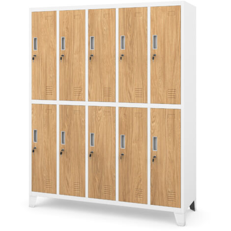 BHP Kleiderschrank weiß/goldene Eiche: Eco Design 10-türig BARTEK