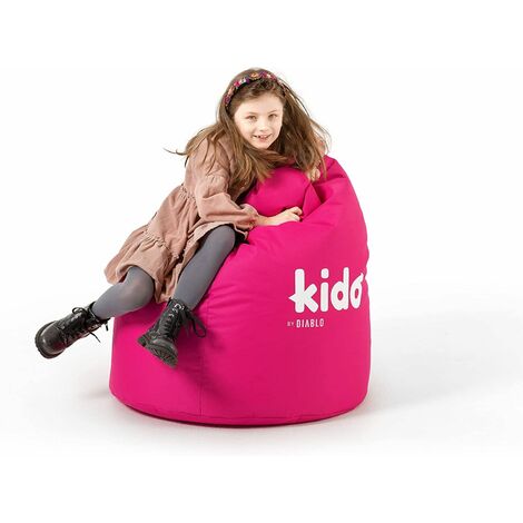 Diablo Kindersitzsack KIDO by Sitzsack mit Füllung Gaming Sessel Beanbag PVC-Beschichtung Wasserabweisend 110 cm x 80 cm x 80 cm (Rosa) (1/5)