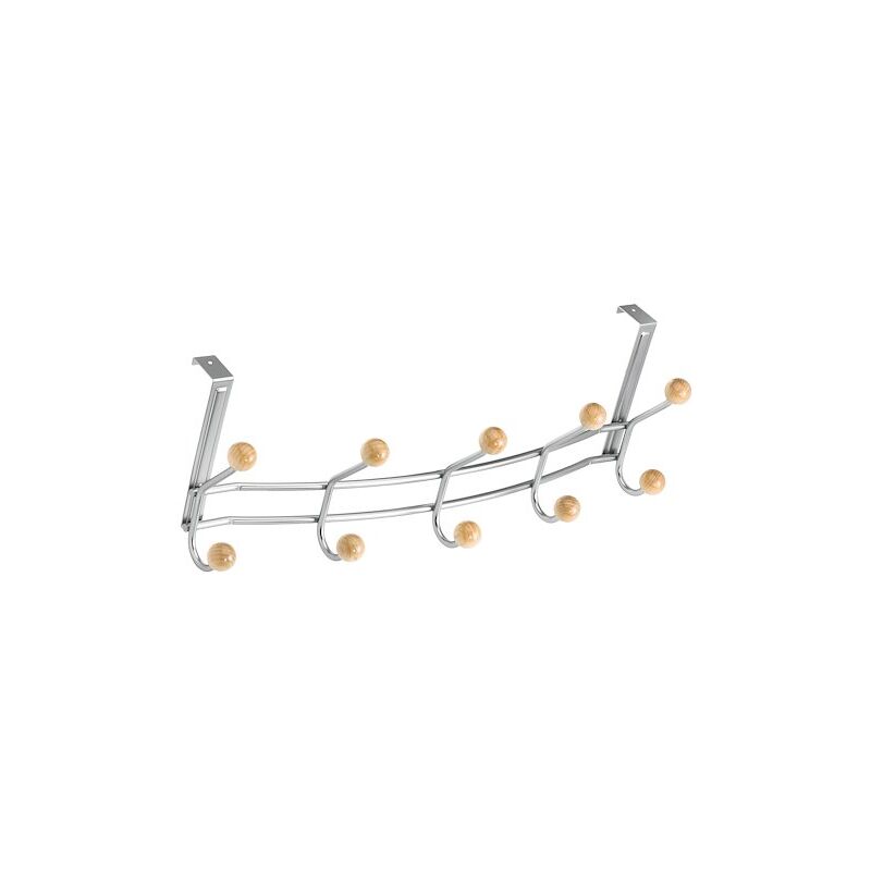AcornFort® K-172 Barre De Suspension Murale En Fer Massif 80 Cm Avec 10 Crochets - Rangement Robuste Pour Cuisine Et Maison