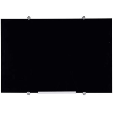 Tableau en verre magnétique Flow 90 x 120 cm Bi-Office noir (1/5)