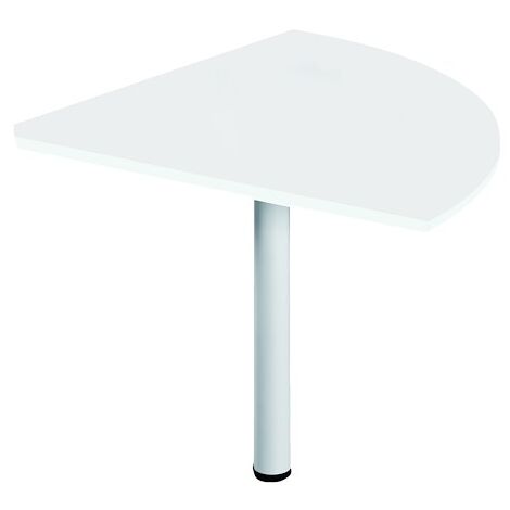 Angle de liaison 90° plateau blanc pied tube blanc Essens - Maxiburo (1/2)