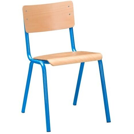 Chaise scolaire SYLLAB Taille 6 - CM2/ Collège /Lycée bleu - Lot de 2 - Maxiburo