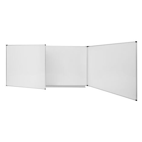 Tableau triptyque blanc émaillé Trio Maya NF 90 x 120 cm Bi-Office (1/5)