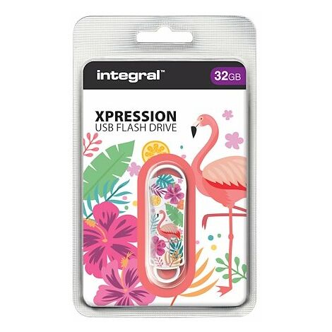 Clé USB-A 32 Go Intégral Flamingo Xpression (1/2)