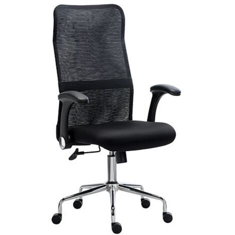 Chaise de bureau KREOLA tissu et maille - Dossier haut - Mécanisme Basculant centré - Pied chrome - Maxiburo (1/5)