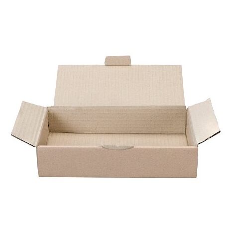 Boîte postale kraft brun simple cannelure H 5.4 x L 24 x P 18 cm - Lot de 50 - Maxiburo (1/4)