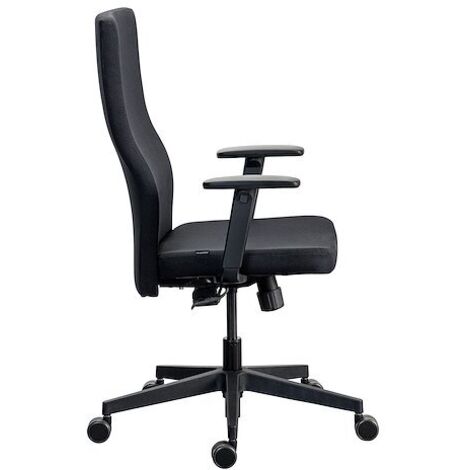Chaise de bureau ergonomique TEAM PLUS, tissu, avec accoudoirs 1D, mécanisme synchrone, pieds noirs - Maxiburo (1/5)