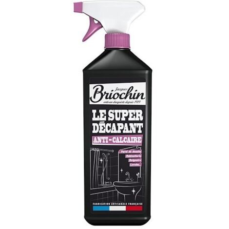 Décapant anti-calcaire 750 ml – Formule mousse avec agent déperlant – Élimine calcaire, savon et rouille – Pour salle de bain et cuisine – Maison Briochin