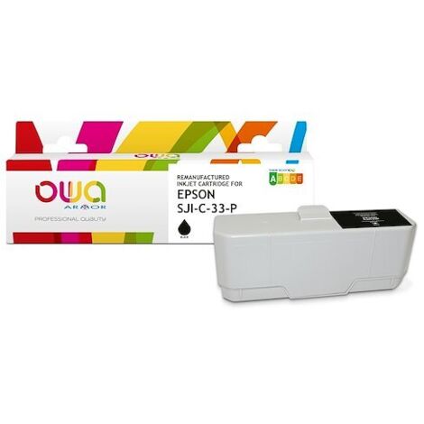 Cartouche OWA Compatible EPSON SJI-C-33-P-(K) Noire pour imprimante jet d'encre (1/5)