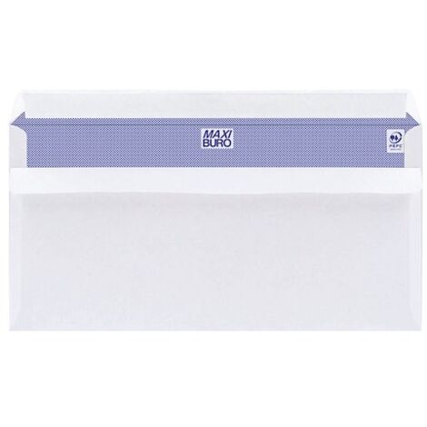 Enveloppe Blanche Raja C6 - 114 X 162 Mm - 80g Sans Fenêtre - Bande