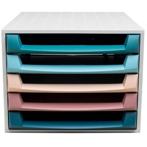 Module de classement Exacompta The Box gamme Skandi 5 tiroirs - Coloris assortis clair (1/3)