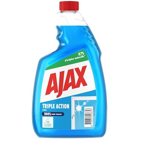 Nettoyant vitres eco-responsable Ajax Triple action - Recharge de 750 ml (1/4)