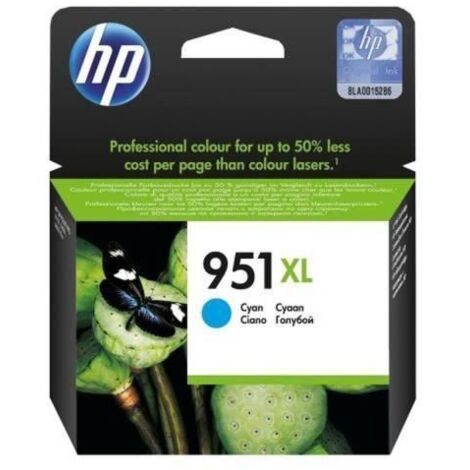 Cartouche d'encre cyan haute capacité HP 951XL (CN046AE) pour HP OfficeJet Pro 251dw/276dw/8100/8600