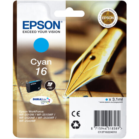 Cartouche Epson 16 cyan pour imprimante jet d'encre (1/3)