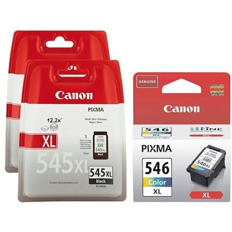 Big pack jet encre Canon haute capacité PG-545XL x 2 + CL-546XL