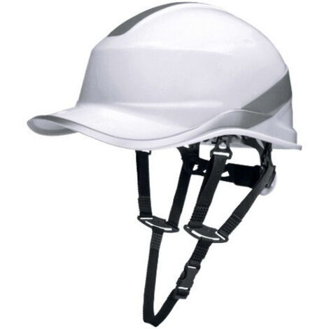 Delta Plus – Casque de chantier blanc norme EPI EN397 – Ajustement molette Rotor® – Coiffe textile confort – Résistance -30°C à +50°C – DIAM5UPBCFL (1/4)