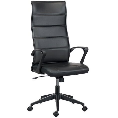 Fauteuil de bureau TOWN simili cuir - avec accoudoirs - Mécanisme Basculant centré - Pied noir - Maxiburo (1/5)