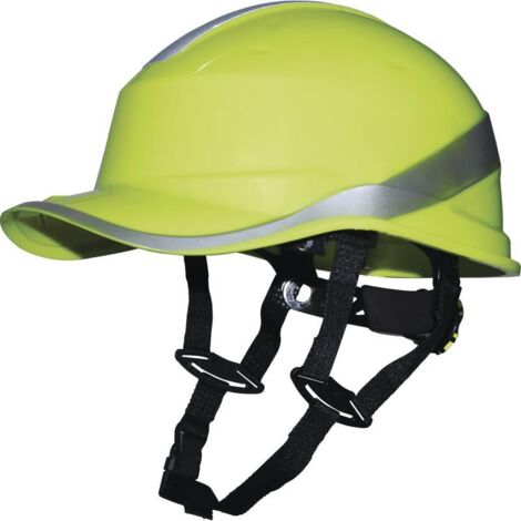 Delta Plus – Casque de protection jaune – DIAM5UPJAFL – Norme EPI – Système de serrage Rotor® – Isolement électrique 1000VAC