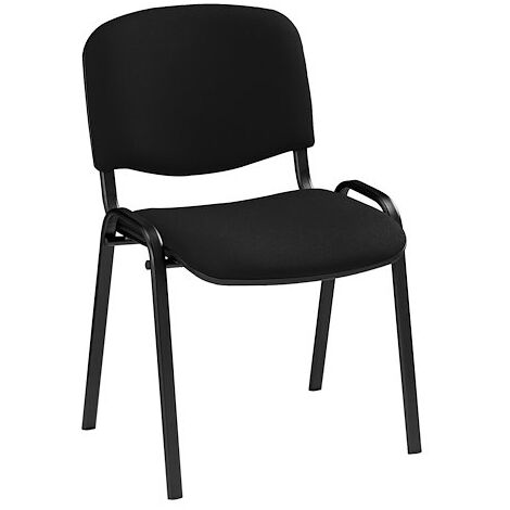 Chaise de conférence non feu noir pieds noir - Maxiburo