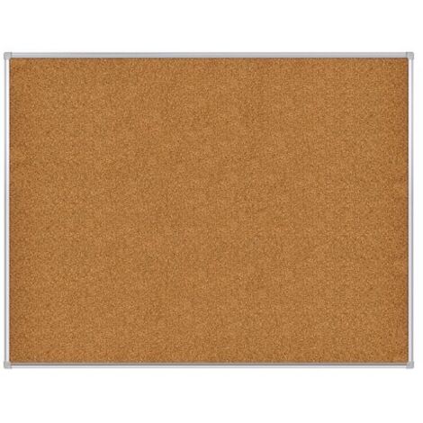 Tableau en liège 90 x 120 cm – Cadre aluminium – Surface facile à punaiser – Contient jusqu'à 16 feuilles A4 – Maxiburo