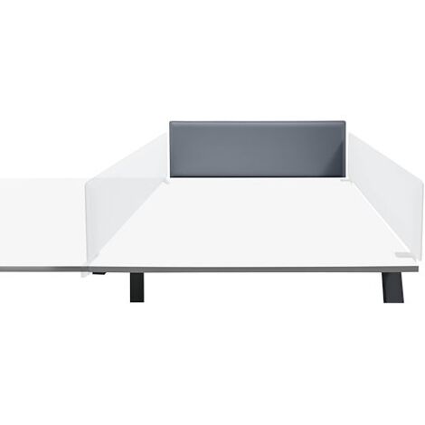 Panneau acoustique L 140 cm pour bureaux bench - Arch gris bleu - fixation anthracite - Maxiburo (1/4)
