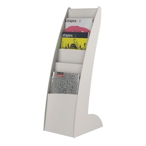 Présentoir fixe 6 cases gris (1/2)