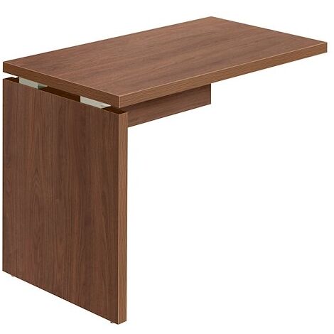 Bureau droit 100 x 60 cm – Piètement plein bois – Plateau alvéolaire 38 mm décor chêne clair – Voile de fond inclus avec passage de câble (1/2)