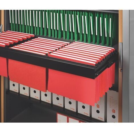 Châssis télescopique pour dossiers suspendus – Capacité 80 dossiers – Compatible armoire L 120 cm – Entraxe réglable et fixation instantanée – Vinco
