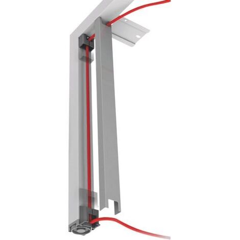 Goulotte passe-câbles verticale H 58 cm – Aluminium époxy pour espaces confinés – Clip pour câbles haute et basse – Maxiburo (1/4)