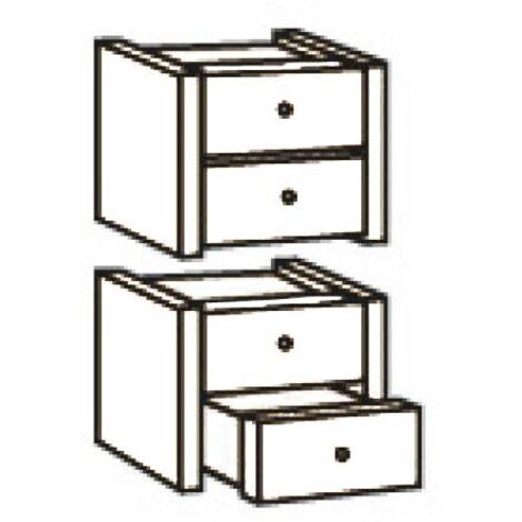 Bloc de 4 tiroirs pour bibliothèque Colonne de bureau blanc - Maxiburo (1/3)