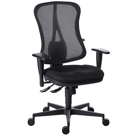 Chaise de bureau Head Point - Synchrone - avec accoudoirs réglables 2D - noir - Maxiburo (1/4)