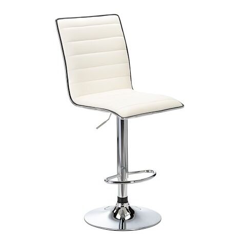Tabouret dossier haut Landri Blanc - Lot de 2 - Maxiburo (1/5)