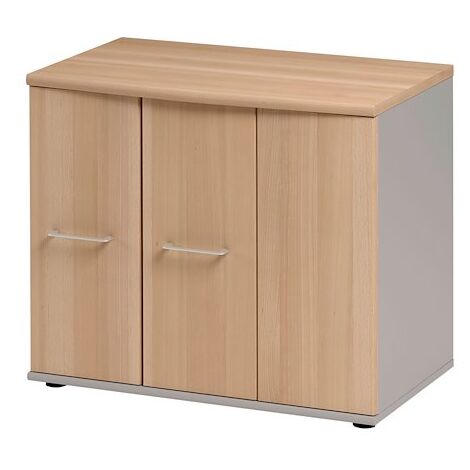 Armoire base Jazz H 71 cm 1 porte battante 2 portes pliantes hêtre ambré
