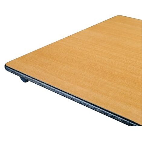 Table rectangulaire pliante plateau hêtre L 120 x P 70 cm - Classique - piétement noir - Maxiburo (1/5)
