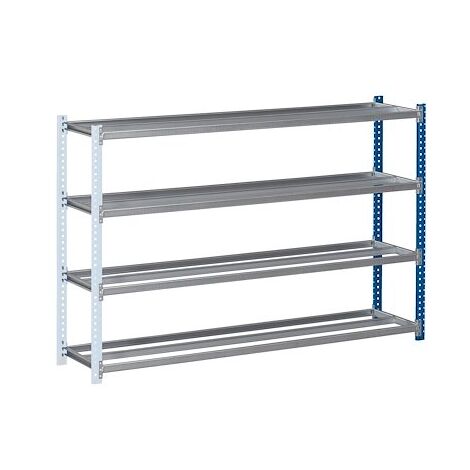 Rayonnage professionnel à tablettes métal simple suivant H 100 x L150 - Maxiburo (1/2)